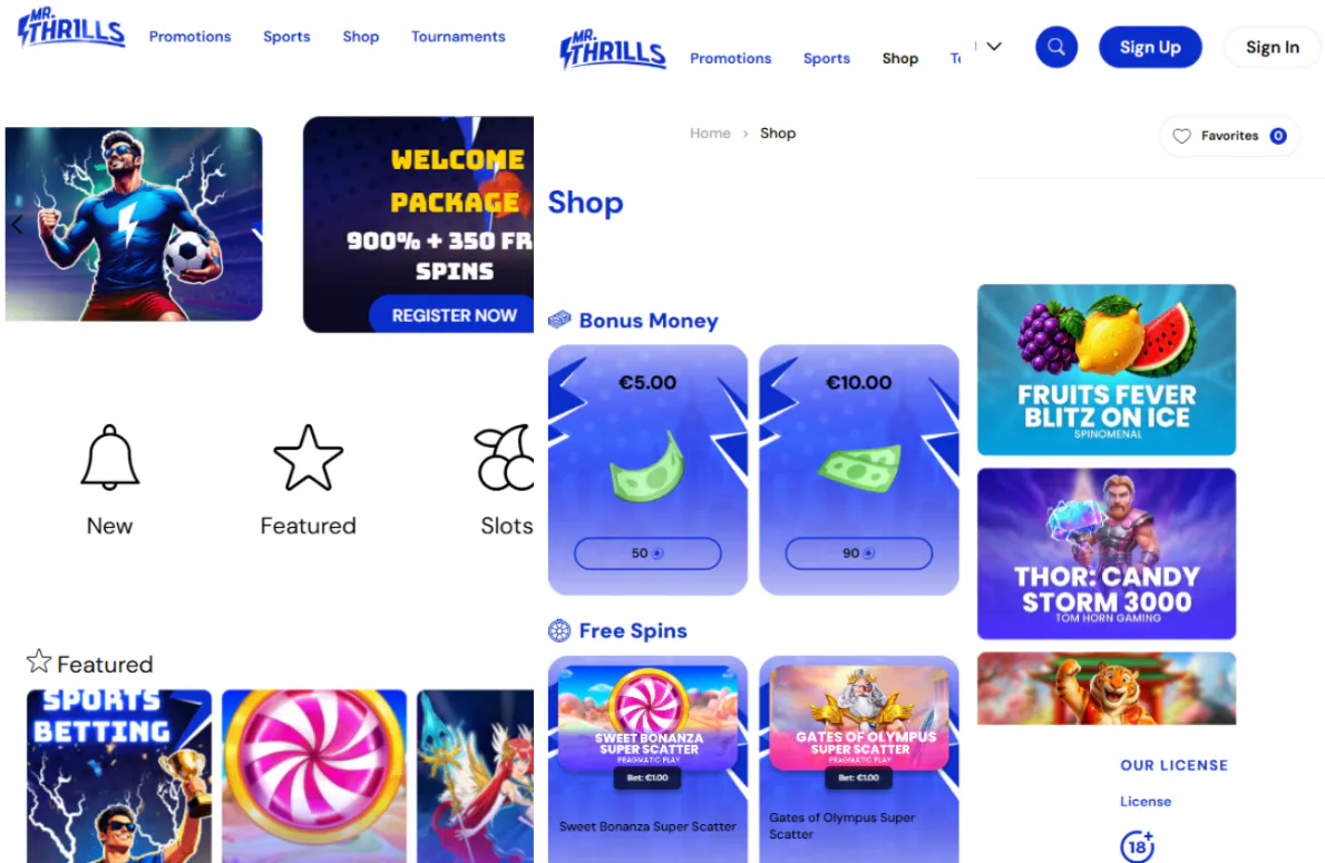 mr thrills casino mobile version